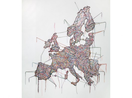 Małgorzata Markiewicz, „Mapa”, 2013, obiekt 250 x 250 cm, kolekcja MOCAK-u, fot. R. Sosin