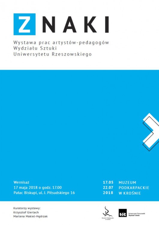 „Znaki”, wystawa, Muzeum Podkarpackie w Krośnie, plakat (źródło: materiały prasowe organizatora)