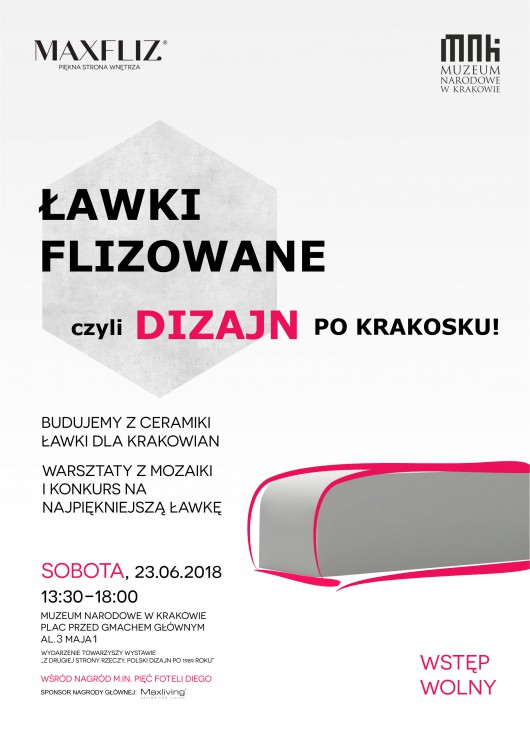 „Ławki flizowane, czyli dizajn po krakosku”, Muzeum Narodowe w Krakowie (źródło: materiały prasowe organizatora)