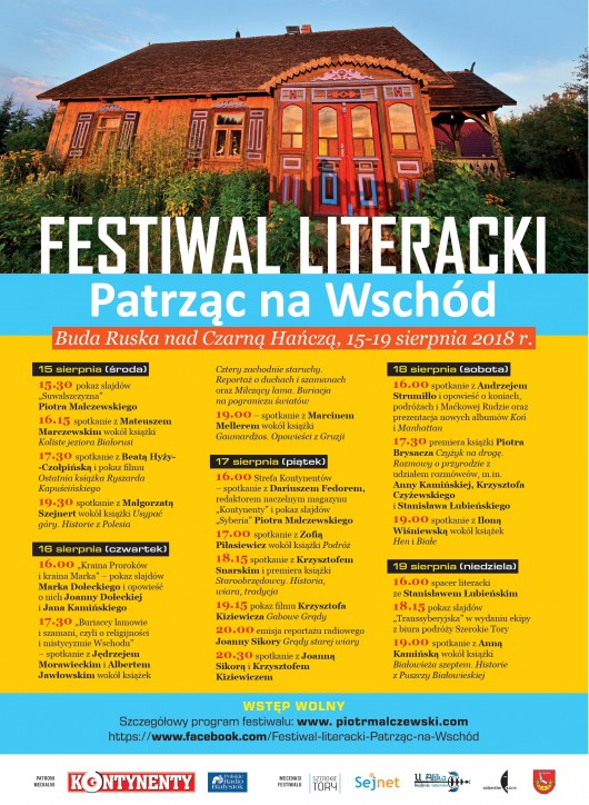 Festiwal literacki Patrząc na Wschód (źródło: materiały prasowe organizatora)
