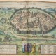 „Plan Jerozolimy otoczonej murem”, z drugiego tomu atlasu miast Georga Bruna I Franza Hogenberga zatytułowanego Civitates orbis terrarum, wydanego w Kolonii w 1588 roku (źródło: materiały źródłowe organizatora)
