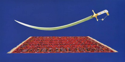 Dyndo Wiktor, „Tysiąc i jedna noc. Jijad Habibi”, 2018, olej płótno, 80x160cm, fot. Adam Gut (źródło: materiały prasowe organizatora)