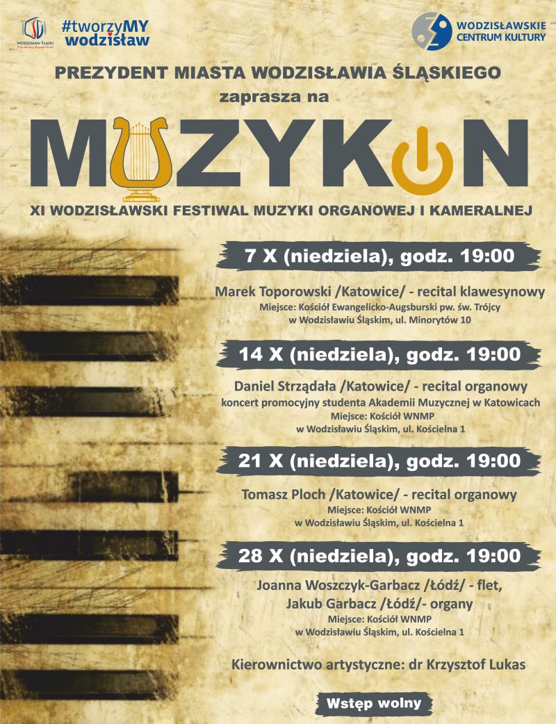 11. Wodzisławski Festiwal Muzyki Kameralnej i Organowej Muzykon (źródło: materiały prasowe organizatora)