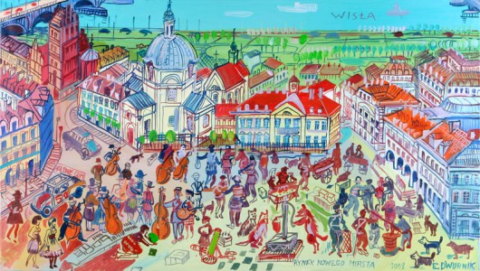 Edward Dwurnik, „Rynek Nowego Miasta w Warszawie” (źródło: DESA Modern)