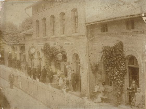 Fotografia dworca w Redzie, ok. 1905 r. (Źródło: materiały prasowe organizatora)
