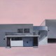Maria Kiesner, Dom różowy bokiem, 2018, akryl na płótnie, 100x130 (źródło: materiały prasowe)