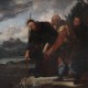 Carl Borromäus Ruthart (Gdańsk 1630?– 1703 L’Aquila), Święty Benedykt wyławia motykę z mokradła, płótno, technika olejna, L’Aquila, fot. © Museo Nazionale d’Abruzzo (źródło: materiały prasowe)