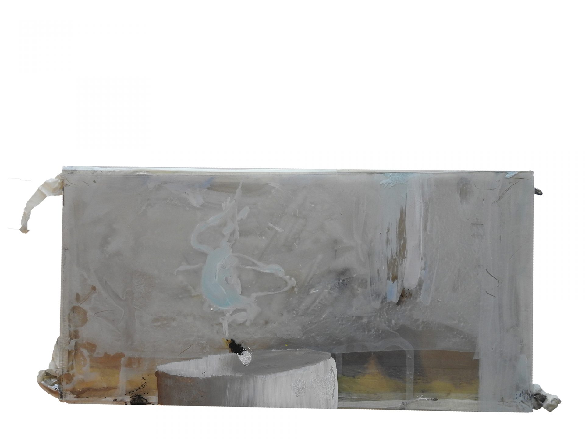 Dariusz Mlącki, Świeca, 2017, akryl na pleksi, 30 × 15 cm (źródło: materiały prasowe)