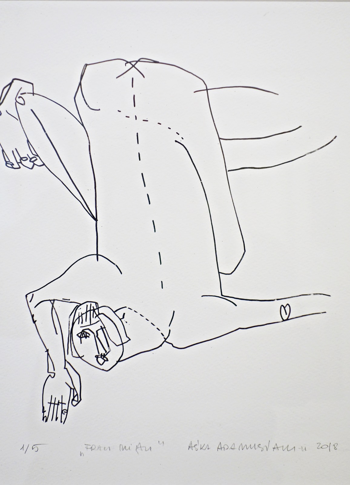 Joanna Adamusiak , Frau Miau, 2018, serigrafia, 29 × 22,5 cm (źródło: materiały prasowe)