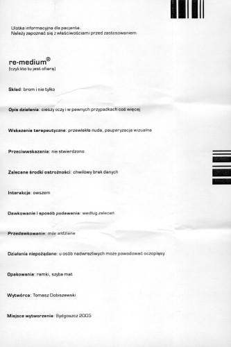 Tomasz Dobiszewski, Remedium, 2005