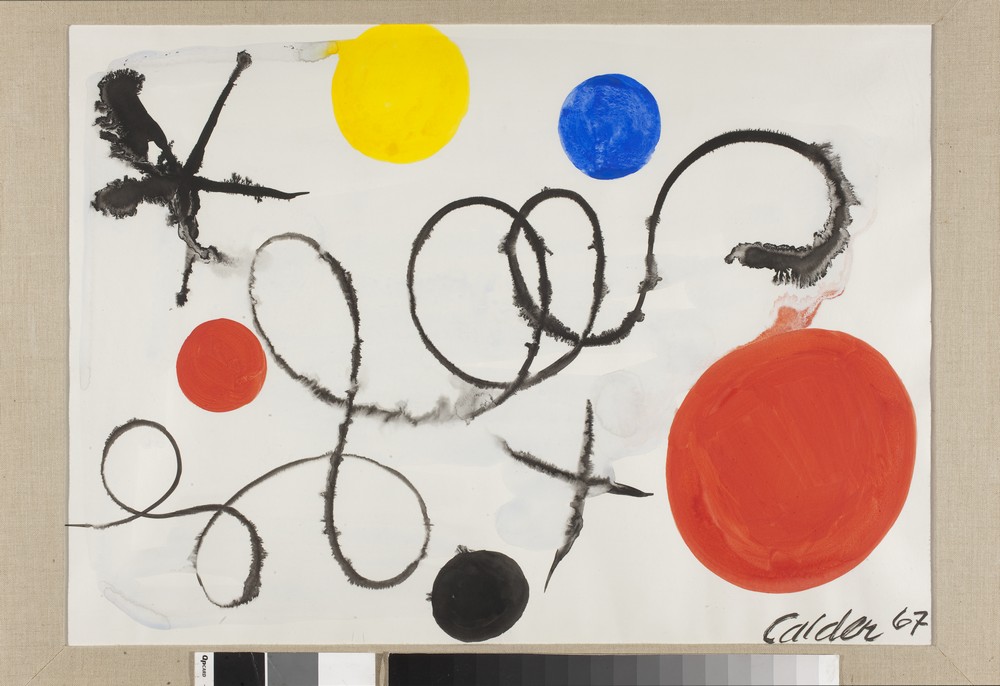 Alexander Calder, Abstrakcja, gwasz, 65x85 cm, nr inw. Dep.3833