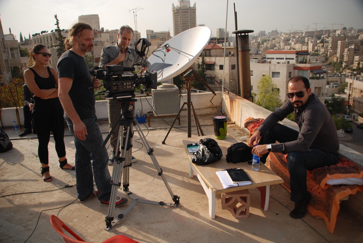 Bashir Mraish na planie filmu "Oto moje zdjęcie gdy byłem martwy" w reż. Mahmouda Al Massada (fot. Sammy Chekhes)