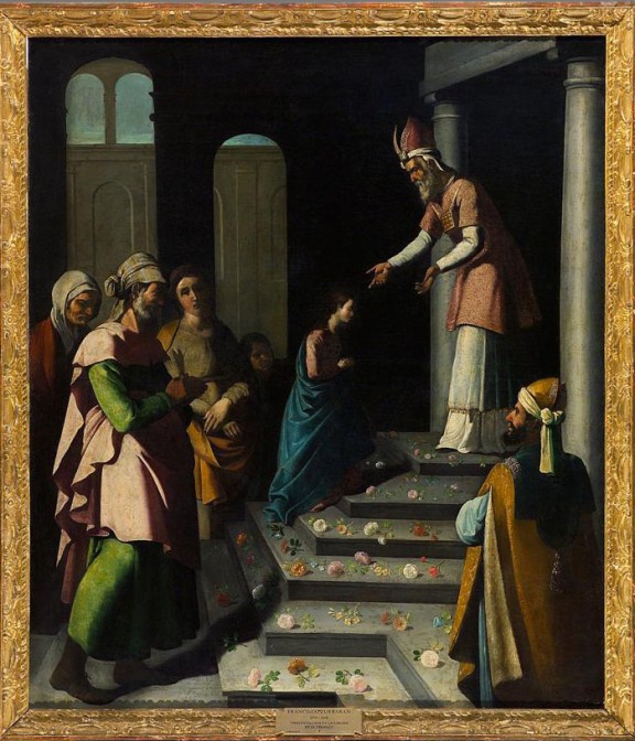 Francisco de Zurbarán oraz Mistrz z Besançon - Ofiarowanie Marii w świątyni, ok. 1629–1630