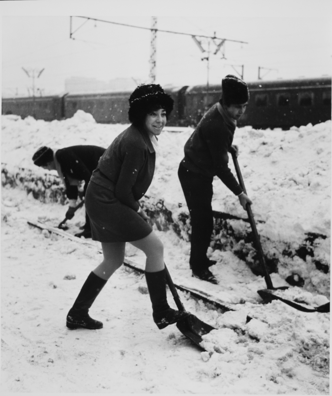 Zima stulecia - Warszawa Główna, fot. B. Łopieński, 1969