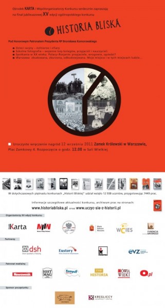 Konkurs Historia Bliska - plakat (plakat pochodzi z materiałów prasowych organizatora)