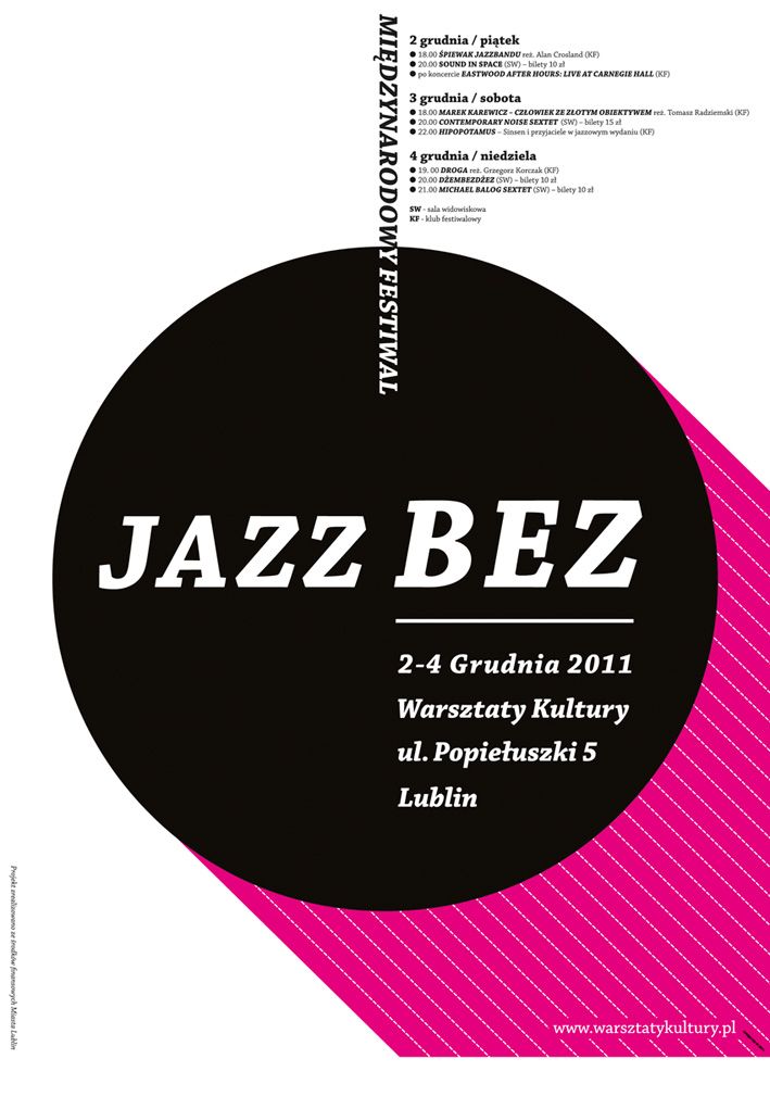 Plakat "Jazz Bez" 2011 (źródło: materiały prasowe organizatora)
