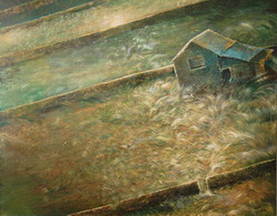 Anna Kruszak, „Dom na wrzosowiskach”, 2008, olej, płótno, 90 x 70 cm (źródło: materiały prasowe)