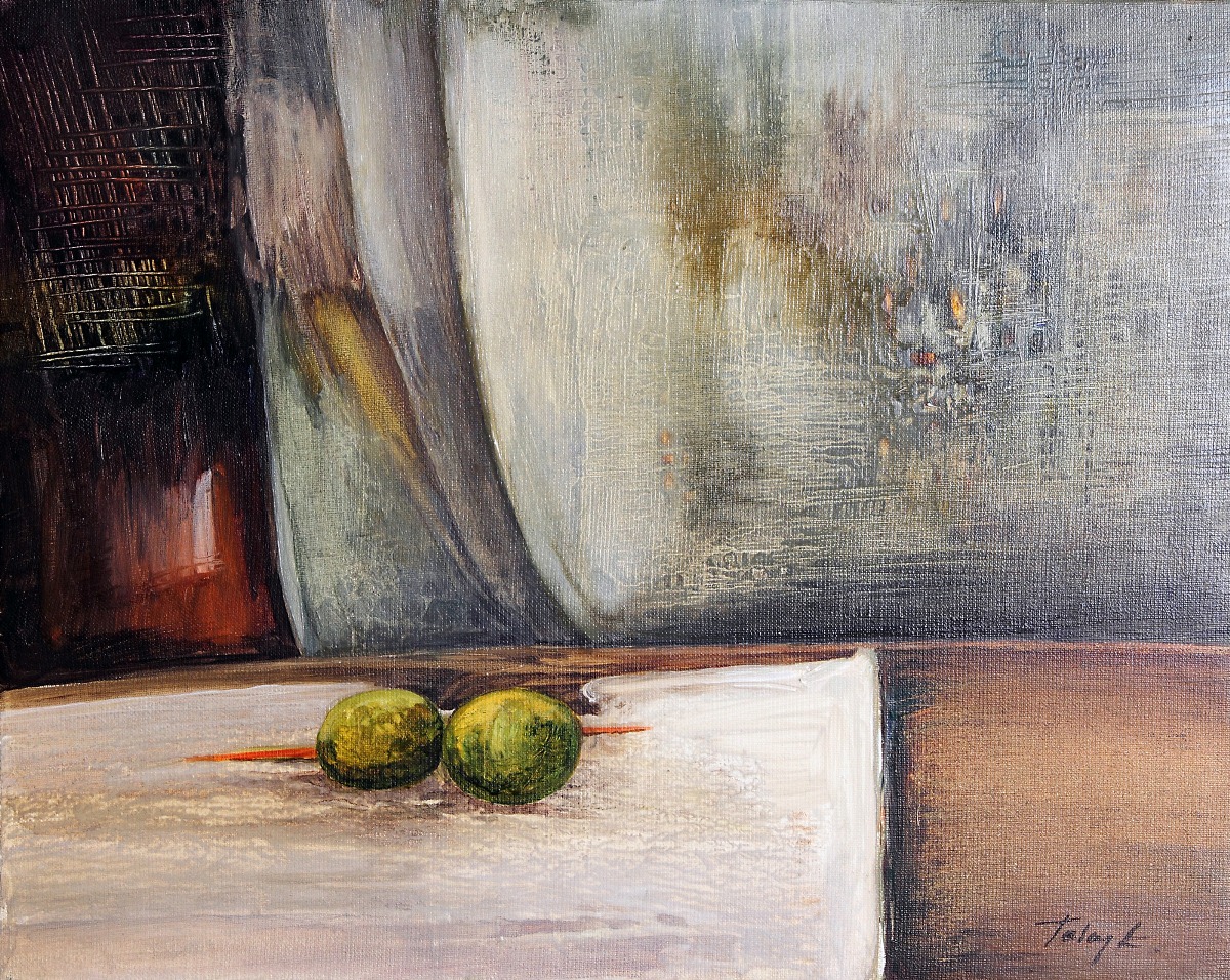 Władysław Bartek Talarczyk, „Dwa zielone orzeszki”, olej, płótno, 40 x 50 cm (źródło: materiały prasowe)