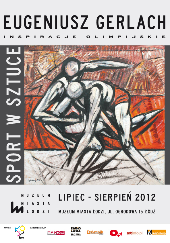 Plakat wystawy Eugeniusza Gerlacha „Sport w Sztuce - Inspiracje Olimpijskie” (źródło: materiały prasowe organizatora)