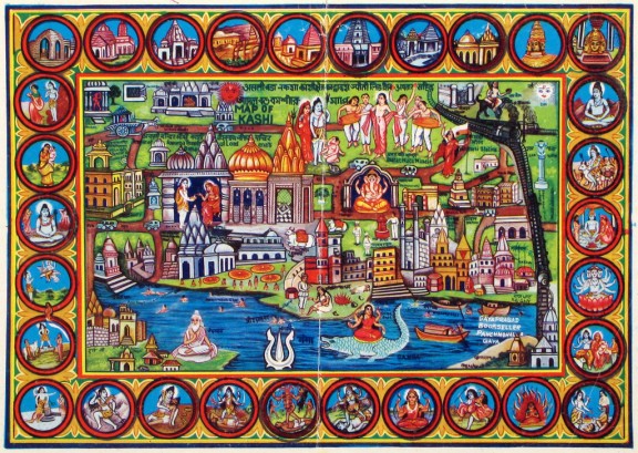 Mapa świętego miasta Hindusów Waransi nad Gangesem, Indie, fot. E. Koprowski (źródło: zbiory PME)
