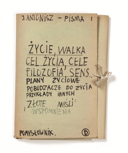 „Życie, walka, cel życia, cele, filozofia, sens…, pomysłownik d”, ok. 1973 / "Life, Struggle, Goals in Life, Goals, Philosophy, Sense..., ideabook d", 1972 © własność Danuty, Malwiny i Sabiny Antoniszczak