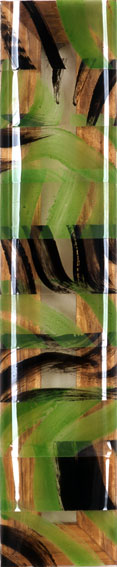Carla Accardi, „Zielono-czarny”, 1969, werniks na sicofoilu, 41 x 8,5 cm, kolekcja prywatna (źródło: materiały prasowe organizatora)