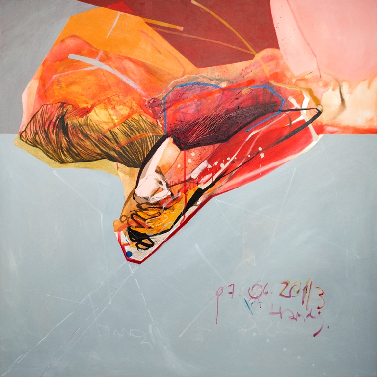 Agata Czeremuszkin-Chrut „Jej i jego”, akryl na płótnie, 2011, Galeria BWA w Gorzowie Wielkopolskim (źródło: materiały prasowe)