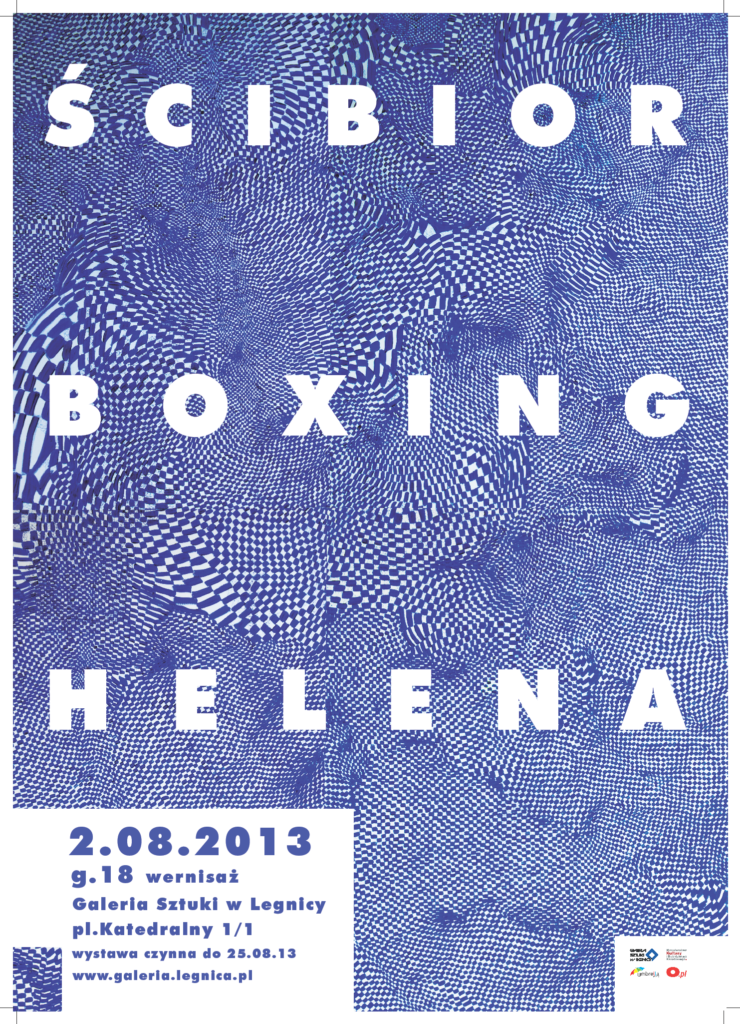 Plakat wystawy Martyny Ścibior "Boxing Helena" (źródło: materiały galerii)