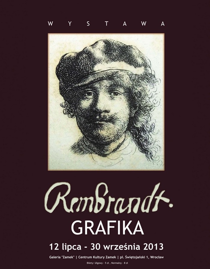 „Rembrandt van Rijn – grafiki”, plakat (źródło: materiały prasowe organizatora)