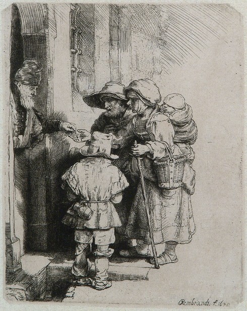 Rembrandt van Rijn, „Muzykanci otrzymują jałmużnę”, 1648 (źródło: materiały prasowe organizatora)