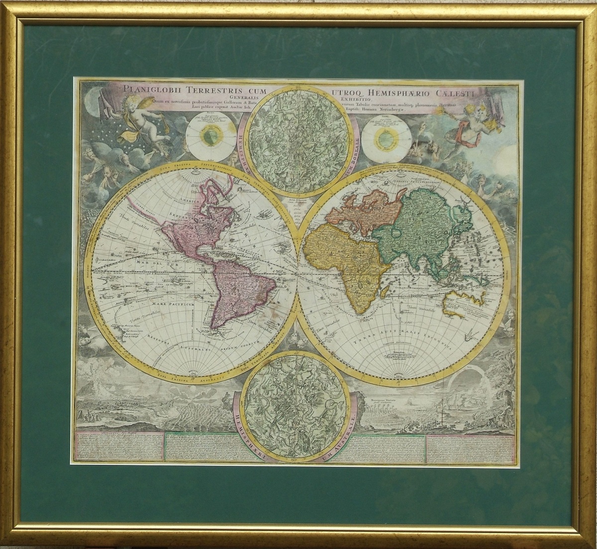 Antiquariat Krak, J.B. Homann (1664-1724), „Mapa świata" (źródło: materiały prasowe organizatora)