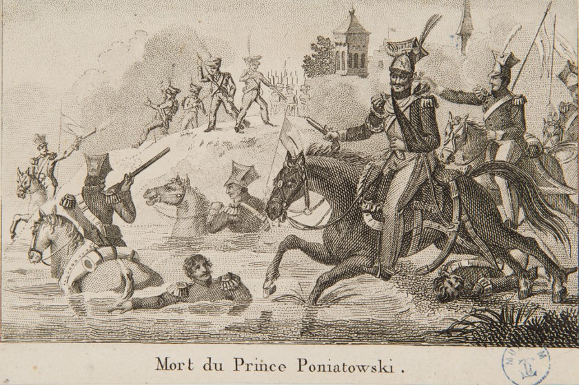 Autor nieznany, Francja; „Józef Poniatowski (1763–1813) – Scena śmierci ks. w bitwie pod Lipskiem”; wł. Fundacja Książąt Czartoryskich (źródło: materiały prasowe)
