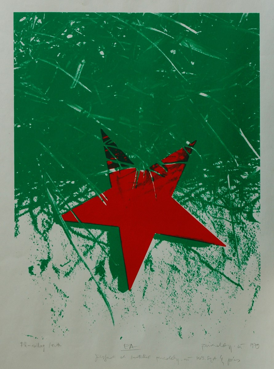 Sándor Pinczehelyi, „Gwiazda”, 1979, serigrafia, 60 x 80 cm (źródło: materiały prasowe organizatora)