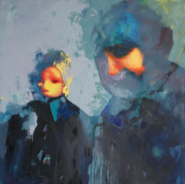 Magdalena Krężelok, „My”, olej na płótnie, 100 x 100 cm, 2013 (źródło: materiały prasowe organizatora)