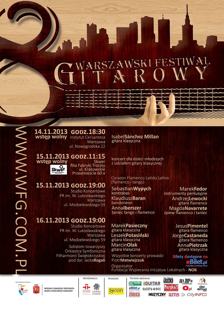 Warszawski Festiwal Gitarowy, plakat (źródło: mat. prasowe)