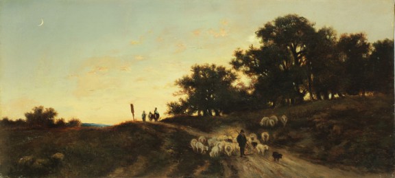 Christian F. Mali (1832-1906), „Pasterz ze stadem owiec”. Oblatni Galerie w Libercu, nr inw. Inv. Nr O-348 (źródło: materiały prasowe organizatora)