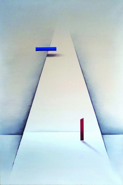 Karolina Jaklewicz, „Próba porozumienia”, 120x80 cm, akryl, płótno (źródło: materiały prasowe organizatora)