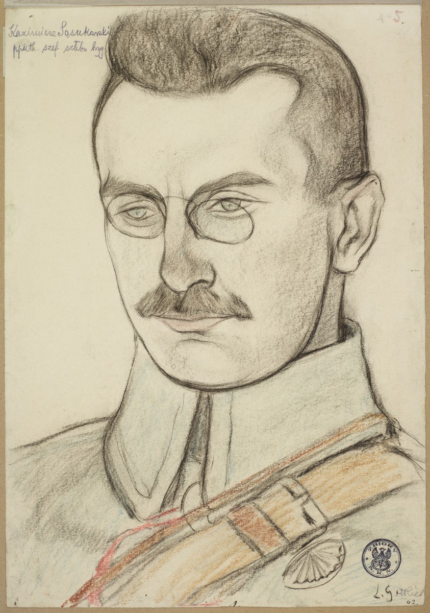 Leopold Gottlieb „Podpułkownik Kazimierz Sosnkowski szef sztabu I Brygady Legionów Polskich”, 1915 (źródło: materiały prasowe)