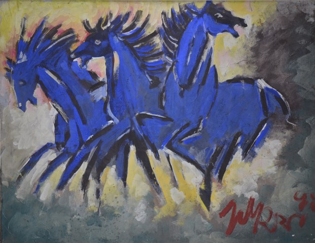 Władysław Kozioł, „Konie błękitne”, 1992 r. (źródło: materiały prasowe organizatora)