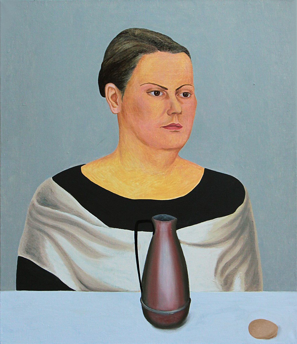 Wojciech Szybist, „2. Portret kobiety”, 70x60 cm, olej, tempera na płótnie, 2014 (źródło: materiały prasowe organizatora)