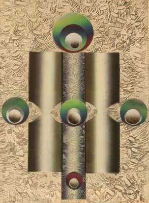 Tadeusz Łapiński, „Music of the Spheres (Muzyka sfer)”, 1972, litografia barwna, własność prywatna (źródło: materiały prasowe organizatora)