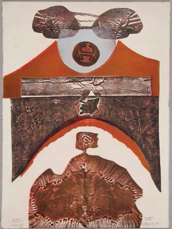 Tadeusz Łapiński, „Rite of the moon”, 1971, litografia barwna, własność prywatna (źródło: materiały prasowe organizatora)