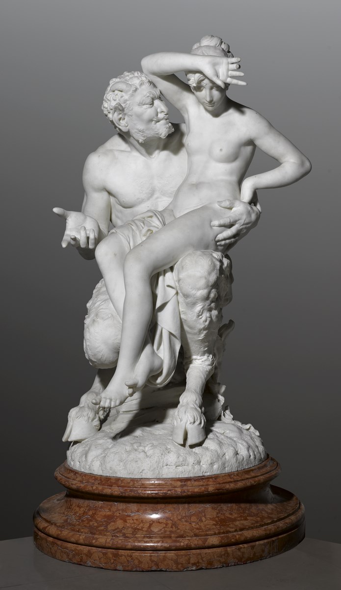 Cyprian Godebski, „Kuszenie“, ok. 1881; 114 x 70 x 64; 495 kg; rzeźbienie; marmur; nr inw. 158428 (źródło: materiały prasowe organizatora)