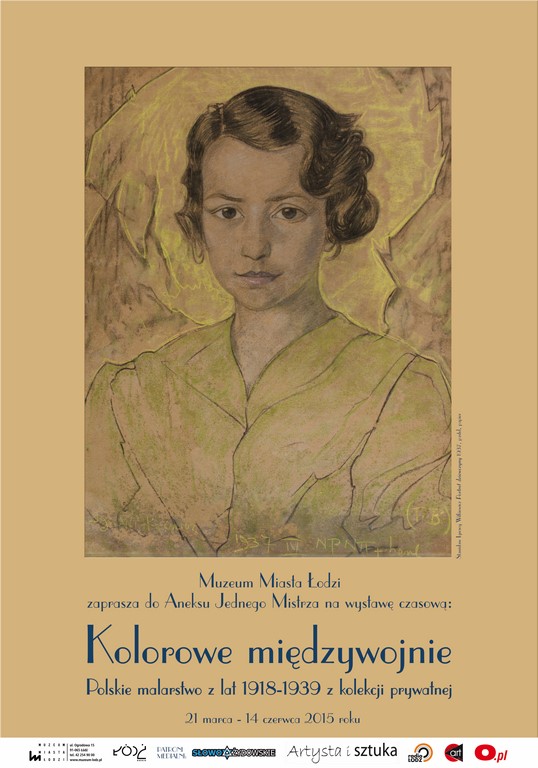 Plakat wystawy „Kolorowe międzywojnie. Polskie malarstwo z lat 1918-1939 z kolekcji prywatnej” (źródło: materiały prasowe organizatora)