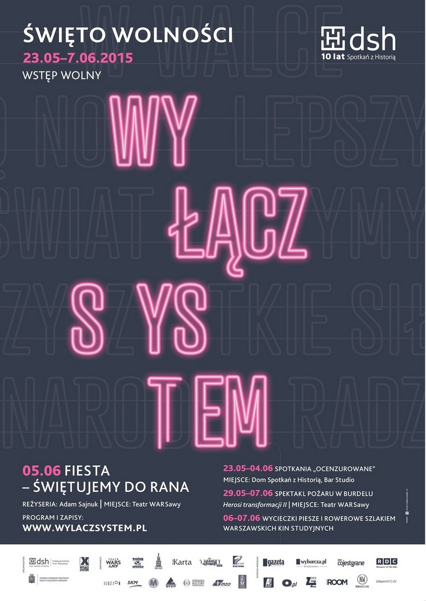 Festiwal „Wyłącz system” – plakat (źródło: materiały prasowe)