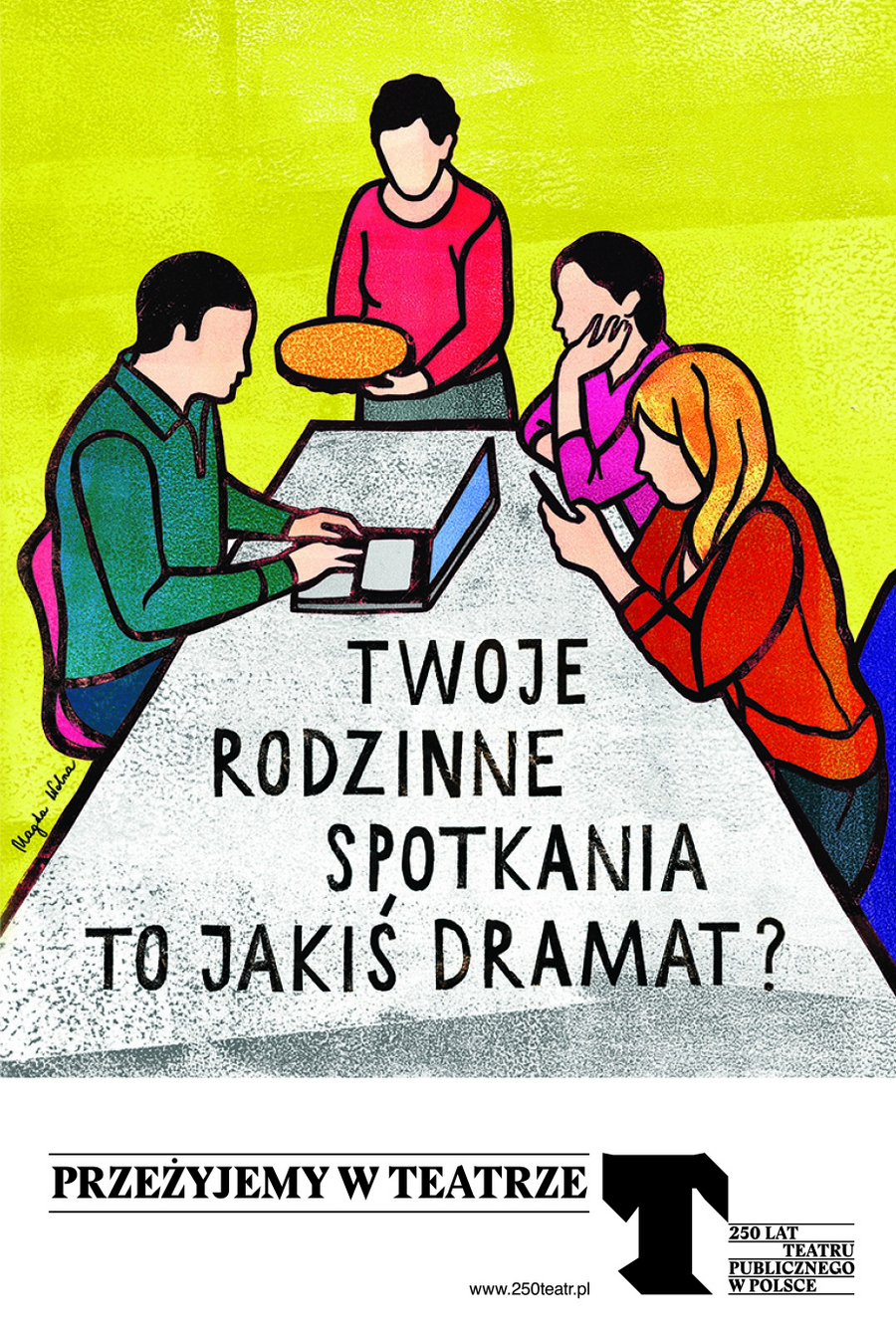 Kampania „Przeżyjemy w teatrze”, rys. Magda Wolna (źródło: materiały prasowe)