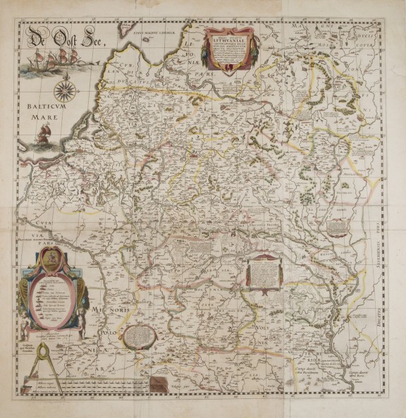Mapa Wielkiego Księstwa Litewskiego z 1635 roku, wydana dzięki mecenatowi Mikołaja Krzysztofa Radziwiłła „Sierotki” na podstawie opracowania Tomasza Makowskiego (źródło: materiały prasowe MNK)