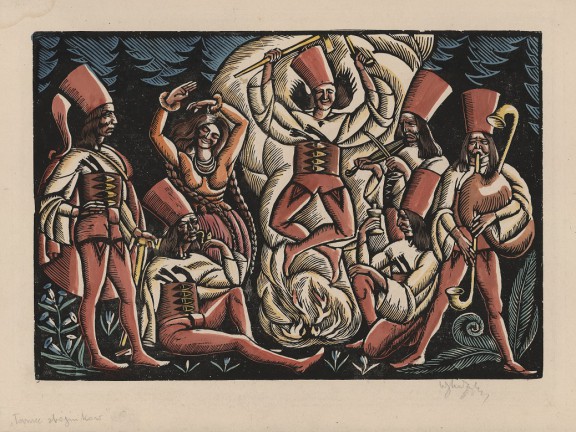 Władysław Skoczylas, „Taniec zbójników I”, 1919, Muzeum ASP w Warszawie (źródło: materiały prasowe)