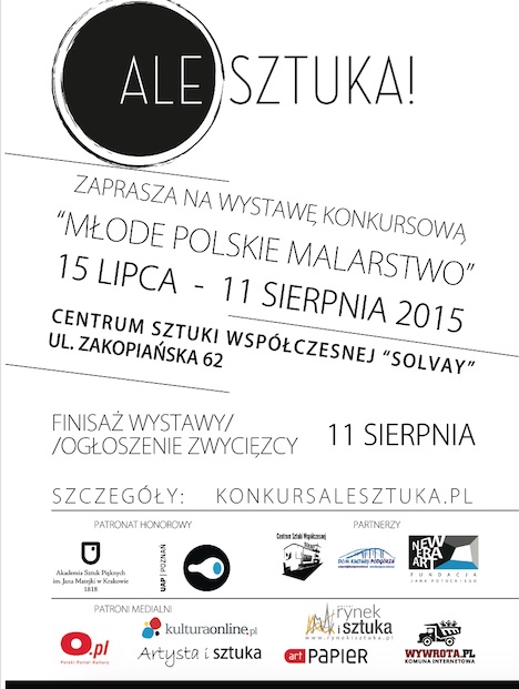Wystawa konkursowa „Ale Sztuka! Młode polskie malarstwo”, plakat (źródło: materiały prasowe organizatora)