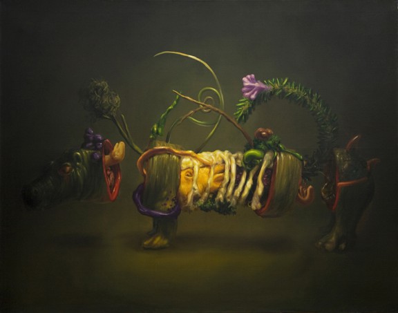 Marcin Zawicki z cyklu „The Fall”, olej na płótnie, 110 x 140 cm, 2012 (źródło: materiały prasowe)
